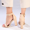 Madison Angelique Classic Block Heel Sandal - Nude-Madison Heart of New York-Buy shoes online