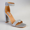 Madison Angelique Classic Block Heel Sandal - Silver-Madison Heart of New York-Buy shoes online