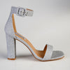 Madison Angelique Classic Block Heel Sandal - Silver-Madison Heart of New York-Buy shoes online