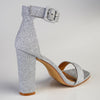 Madison Angelique Classic Block Heel Sandal - Silver-Madison Heart of New York-Buy shoes online