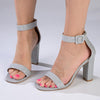 Madison Angelique Classic Block Heel Sandal - Silver-Madison Heart of New York-Buy shoes online