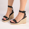 Madison Annabella Espadrille Wedge - Black-Madison Heart of New York-Buy shoes online