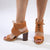 Madison Arenze Block Heel Lace Up Sandal - Tan-Madison Heart of New York-Buy shoes online