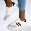 Madison Ariella Fashion Sneaker - White / Black-Madison Heart of New York-Buy shoes online