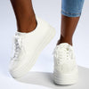 Madison Ashton Platform Lace Up Fashion Sneaker - White-Madison Heart of New York-Buy shoes online