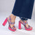 Madison Aurora Block Heel Sandal - Pink Multi-Madison Heart of New York-Buy shoes online
