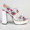 Madison Aurora Block Heel Sandal - White Multi-Madison Heart of New York-Buy shoes online