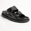 Madison Ayla Double Strap Sandals - Black-Madison Heart of New York-Buy shoes online