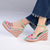 Madison Azalia Rope Wedge Sandal - Green Multi-Madison Heart of New York-Buy shoes online