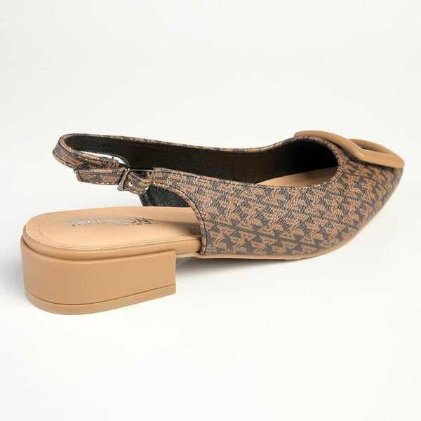 Madison Babette Closed Toe Printed Slingback - Chocolate Multi-Madison Heart of New York-Buy shoes online