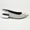 Madison Babette Closed Toe Printed Slingback - White Multi-Madison Heart of New York-Buy shoes online