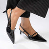 Madison Baila Kitten Slingback Heels - Black-Madison Heart of New York-Buy shoes online