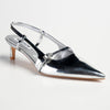 Madison Baila Kitten Slingback Heels - Silver-Madison Heart of New York-Buy shoes online