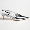 Madison Baila Kitten Slingback Heels - Silver-Madison Heart of New York-Buy shoes online