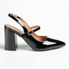 Madison Beckett Block Heel Slingback Sandal - Black-Madison Heart of New York-Buy shoes online