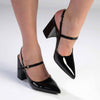 Madison Beckett Block Heel Slingback Sandal - Black-Madison Heart of New York-Buy shoes online