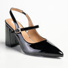 Madison Beckett Block Heel Slingback Sandal - Black-Madison Heart of New York-Buy shoes online