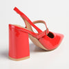 Madison Beckett Block Heel Slingback Sandal - Red-Madison Heart of New York-Buy shoes online