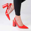 Madison Beckett Block Heel Slingback Sandal - Red-Madison Heart of New York-Buy shoes online