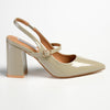 Madison Beckett Block Heel Slingback Sandal - Sage Grey-Madison Heart of New York-Buy shoes online