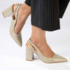 Madison Beckett Block Heel Slingback Sandal - Sage Grey-Madison Heart of New York-Buy shoes online