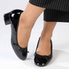 Madison Belen Low Block Heel Court with Bow - Black-Madison Heart of New York-Buy shoes online