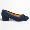 Madison Belen Low Block Heel Court with Bow - Dark Blue-Madison Heart of New York-Buy shoes online