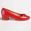 Madison Belen Low Block Heel Court with Bow - Red-Madison Heart of New York-Buy shoes online