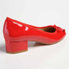 Madison Belen Low Block Heel Court with Bow - Red-Madison Heart of New York-Buy shoes online