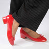 Madison Belen Low Block Heel Court with Bow - Red-Madison Heart of New York-Buy shoes online