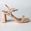Madison Believe Strappy Block Heel Sandal - Nude