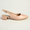 Madison Bellarose Low Block Heel Slingback Sandal - Nude-Madison Heart of New York-Buy shoes online