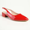 Madison Bellarose Low Block Heel Slingback Sandal - Red-Madison Heart of New York-Buy shoes online