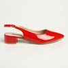 Madison Bellarose Low Block Heel Slingback Sandal - Red-Madison Heart of New York-Buy shoes online