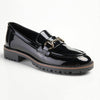 Madison Bentley Trim Cleated Ladies Slip On Loafers - Black-Madison Heart of New York-Buy shoes online