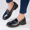 Madison Bentley Trim Cleated Ladies Slip On Loafers - Navy-Madison Heart of New York-Buy shoes online