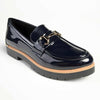 Madison Bentley Trim Cleated Ladies Slip On Loafers - Navy-Madison Heart of New York-Buy shoes online