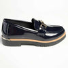 Madison Bentley Trim Cleated Ladies Slip On Loafers - Navy-Madison Heart of New York-Buy shoes online