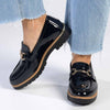 Madison Bentley Trim Cleated Ladies Slip On Loafers - Navy-Madison Heart of New York-Buy shoes online