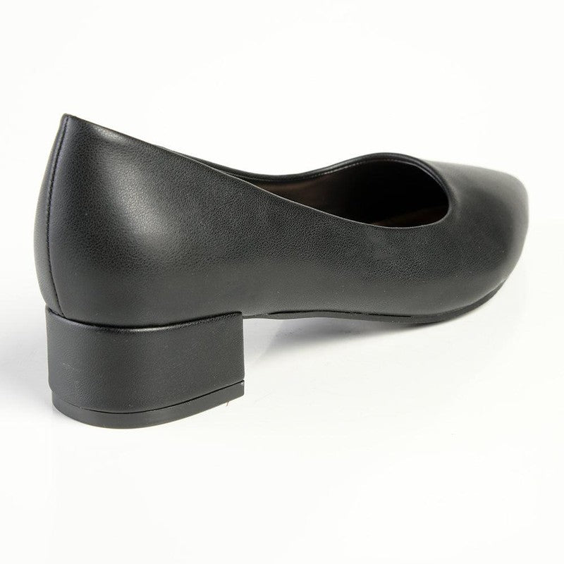 Madison Bernadette Low Block Heel Court Black Shoe Box Online