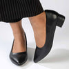 Madison Bernadette Low Block Heel Court - Black-Madison Heart of New York-Buy shoes online