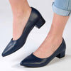 Madison Bernadette Low Block Heel Court - Navy-Madison Heart of New York-Buy shoes online