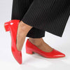 Madison Bernadette Low Block Heel Court - Red-Madison Heart of New York-Buy shoes online