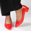 Madison Bernadette Low Block Heel Court - Red-Madison Heart of New York-Buy shoes online