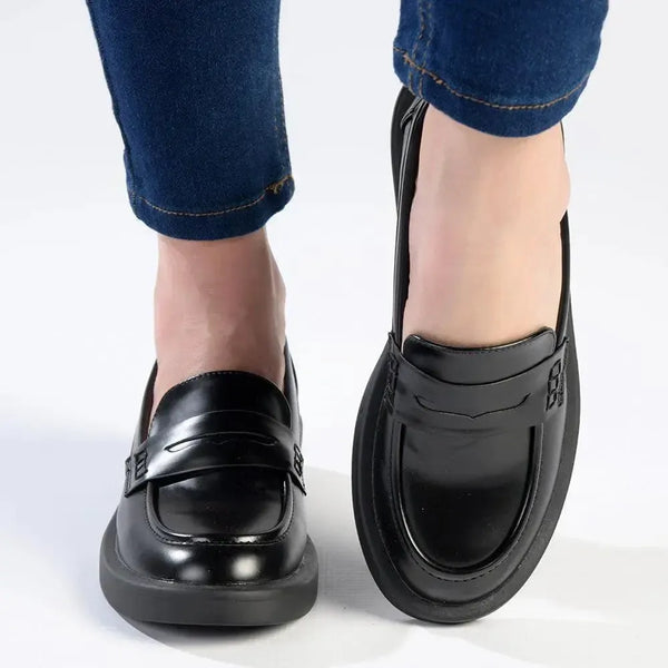 Madison Blessing Cut Out Saddle Loafer - Black