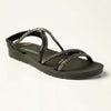 Madison Bling Flat Sandal - Black-Madison Heart of New York-Buy shoes online