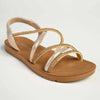 Madison Bling Flat Sandal - Gold-Madison Heart of New York-Buy shoes online