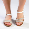 Madison Bling Wedge Sandal - White-Madison Heart of New York-Buy shoes online