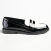 Madison Bliss 2 Tone Slip On Loafers - Black / White-Madison Heart of New York-Buy shoes online