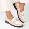 Madison Bliss 2 Tone Slip On Loafers - Nude / White-Madison Heart of New York-Buy shoes online